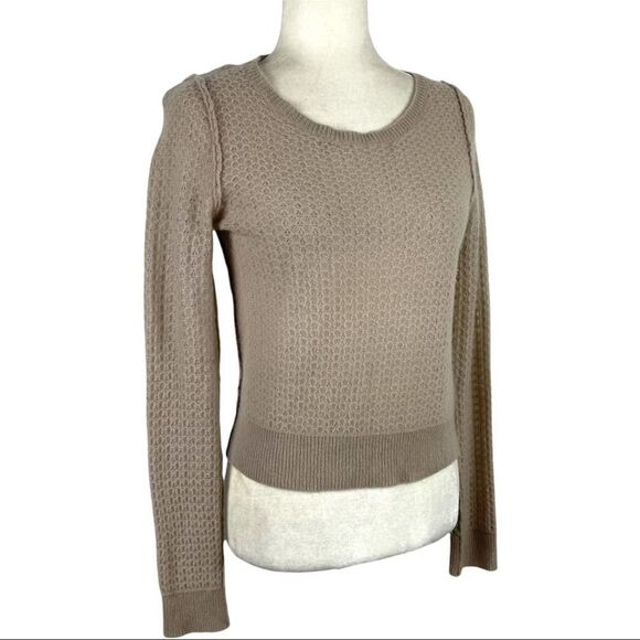360 Cashmere Cashmere Pullover Sweater Ribbed Cuffs Inside out Stitching Small - Picture 8 of 14